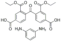 4,4'-CARBONYLBIS[2-(ETHOXYCARBONYL)BENZOIC ACID], 1,3-PHENYLENEDIAMINE SALT Struktur