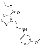 ETHYL 5-({(1E)-[(3-METHOXYPHENYL)AMINO]METHYLENE}AMINO)-1,2,3-THIADIAZOLE-4-CARBOXYLATE Struktur