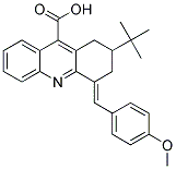 2-TERT-BUTYL-4-(4-METHOXY-BENZYLIDENE)-1,2,3,4-TETRAHYDRO-ACRIDINE-9-CARBOXYLIC ACID Struktur