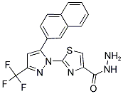 2-[5-(2-NAPHTHYL)-3-(TRIFLUOROMETHYL)-1H-PYRAZOL-1-YL]-1,3-THIAZOLE-4-CARBOHYDRAZIDE Struktur