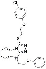 3-[2-(4-CHLORO-PHENOXY)-ETHYLSULFANYL]-9-(2-PHENOXY-ETHYL)-9H-BENZO[4,5]IMIDAZO[2,1-C][1,2,4]TRIAZOLE Struktur