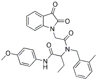 2-[[2-(2,3-DIOXO-2,3-DIHYDRO-1H-INDOL-1-YL)ACETYL](2-METHYLBENZYL)AMINO]-N-(4-METHOXYPHENYL)BUTANAMIDE Struktur