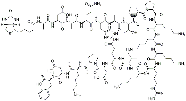 ADAQHATPPKKKRKVEDPKDF, BIOTINYLATED Struktur