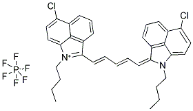 BENZO[CD]INDOLIUM, 1-BUTYL-2-[(1E,3E)-5-[1-BUTYL-6-CHLOROBENZO[CD]INDOL-2(1H)-YLIDENE]-1,3-PENTADIENYL]-6-CHLORO-HEXAFLUOROPHOSPHATE Struktur