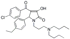 4-(4-CHLOROBENZOYL)-1-(3-(DIBUTYLAMINO)PROPYL)-5-(4-ETHYLPHENYL)-3-HYDROXY-1H-PYRROL-2(5H)-ONE Struktur