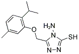 4-AMINO-5-[(2-ISOPROPYL-5-METHYLPHENOXY)METHYL]-4H-1,2,4-TRIAZOLE-3-THIOL Struktur