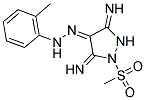 (4Z)-3,5-DIIMINO-1-(METHYLSULFONYL)PYRAZOLIDIN-4-ONE (2-METHYLPHENYL)HYDRAZONE Struktur