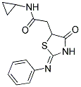 N-CYCLOPROPYL-2-[(2Z)-4-OXO-2-(PHENYLIMINO)-1,3-THIAZOLIDIN-5-YL]ACETAMIDE Struktur