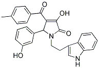 3-HYDROXY-1-[2-(1H-INDOL-3-YL)ETHYL]-4-(4-METHYLBENZOYL)-5-(3-HYDROXYPHENYL)-1,5-DIHYDRO-2H-PYRROL-2-ONE Struktur