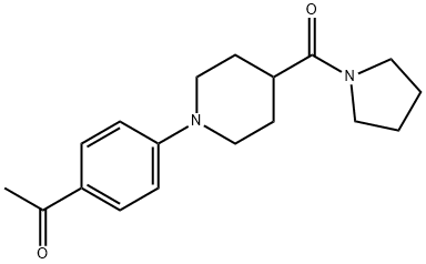 1-(4-[4-(1-PYRROLIDINYLCARBONYL)PIPERIDINO]PHENYL)-1-ETHANONE Struktur