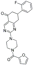 7-(2-FLUOROPHENYL)-2-[4-(2-FUROYL)-1-PIPERAZINYL]-7,8-DIHYDRO-5(6H)-QUINAZOLINONE Struktur