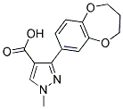 3-(3,4-DIHYDRO-2H-1,5-BENZODIOXEPIN-7-YL)-1-METHYL-1H-PYRAZOLE-4-CARBOXYLIC ACID Struktur