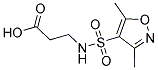 3-[[(3,5-DIMETHYLISOXAZOL-4-YL)SULFONYL]AMINO]PROPANOIC ACID Struktur