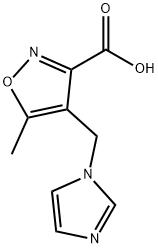 4-(1H-IMIDAZOL-1-YLMETHYL)-5-METHYLISOXAZOLE-3-CARBOXYLIC ACID Struktur