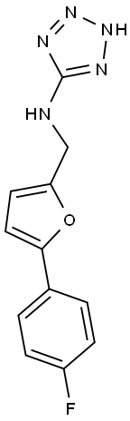 N-((5-(4-FLUOROPHENYL)-2-FURYL)METHYL)-2H-TETRAZOL-5-AMINE Struktur