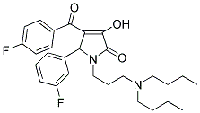 1-[3-(DIBUTYLAMINO)PROPYL]-4-(4-FLUOROBENZOYL)-5-(3-FLUOROPHENYL)-3-HYDROXY-1,5-DIHYDRO-2H-PYRROL-2-ONE Struktur