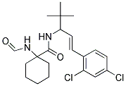 (E)-N-(1-(2,4-DICHLOROPHENYL)-4,4-DIMETHYLPENT-1-EN-3-YL)-1-FORMAMIDOCYCLOHEXANECARBOXAMIDE Struktur