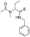 N-(1-[(BENZYLAMINO)CARBONOTHIOYL]PROPYL)-N-METHYLACETAMIDE Struktur