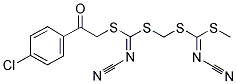 ([(4-CHLOROPHENACYL)CYANOCARBONIMIDODITHIOYL]-METHYL) METHYL CYANOCARBONIMIDODITHIOATE Struktur