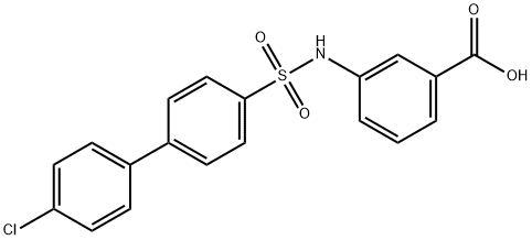 3-[4-(4-CHLOROPHENYL)PHENYLSULFONAMIDO]BENZOIC ACID Struktur