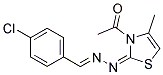 4-CHLOROBENZALDEHYDE [(2E)-3-ACETYL-4-METHYL-1,3-THIAZOL-2(3H)-YLIDENE]HYDRAZONE Struktur