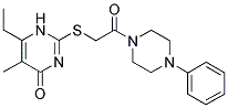 6-ETHYL-5-METHYL-2-([2-OXO-2-(4-PHENYLPIPERAZIN-1-YL)ETHYL]THIO)PYRIMIDIN-4(1H)-ONE Struktur