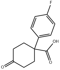 1-(4-FLUOROPHENYL)-4-OXOCYCLOHEXANECARBOXYLIC ACID Struktur