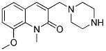 8-METHOXY-1-METHYL-3-PIPERAZIN-1-YLMETHYL-1H-QUINOLIN-2-ONE Struktur