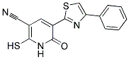 2-MERCAPTO-6-OXO-5-(4-PHENYL-1,3-THIAZOL-2-YL)-1,6-DIHYDROPYRIDINE-3-CARBONITRILE Struktur