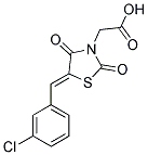 [5-(3-CHLORO-BENZYLIDENE)-2,4-DIOXO-THIAZOLIDIN-3-YL]-ACETIC ACID Struktur