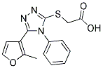 ([5-(2-METHYL-3-FURYL)-4-PHENYL-4H-1,2,4-TRIAZOL-3-YL]THIO)ACETIC ACID Struktur