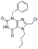 3-BENZYL-7-BUTYL-8-(CHLOROMETHYL)-3,7-DIHYDRO-1H-PURINE-2,6-DIONE Struktur