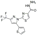 2-[5-THIEN-2-YL-3-(TRIFLUOROMETHYL)-1H-PYRAZOL-1-YL]-1,3-THIAZOLE-4-CARBOHYDRAZIDE Struktur