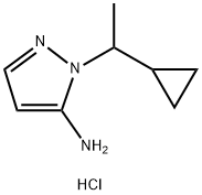 1-(1-CYCLOPROPYLETHYL)-1H-PYRAZOL-5-AMINE HYDROCHLORIDE Struktur