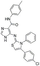 (Z)-5-(4-(4-CHLOROPHENYL)-3-PHENYLTHIAZOL-2(3H)-YLIDENEAMINO)-N-P-TOLYL-1H-IMIDAZOLE-4-CARBOXAMIDE Struktur