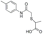 2-([2-[(4-METHYLPHENYL)AMINO]-2-OXOETHYL]THIO)PROPANOIC ACID Struktur