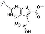 [2-CYCLOPROPYL-6-(METHOXYCARBONYL)-4-OXO-3,4-DIHYDROTHIENO[2,3-D]PYRIMIDIN-5-YL]ACETIC ACID Struktur