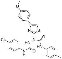 N2-(4-CHLOROPHENYL)-1-(4-(4-METHOXYPHENYL)THIAZOL-2-YL)-N1-P-TOLYLHYDRAZINE-1,2-DICARBOXAMIDE Struktur