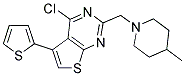 4-CHLORO-2-[(4-METHYLPIPERIDIN-1-YL)METHYL]-5-THIEN-2-YLTHIENO[2,3-D]PYRIMIDINE Struktur