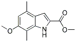 6-METHOXY-4,7-DIMETHYL-1H-INDOLE-2-CARBOXYLIC ACID METHYL ESTER Struktur