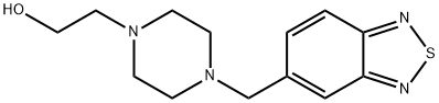 2-[4-(2,1,3-BENZOTHIADIAZOL-5-YLMETHYL)PIPERAZINO]-1-ETHANOL Struktur