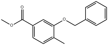 4-METHYL-3-BENZYLOXYBENZOIC ACID METHYL ESTER Struktur