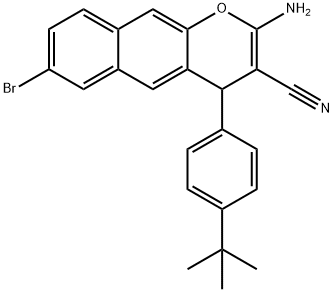 2-AMINO-7-BROMO-4-[4-(TERT-BUTYL)PHENYL]-4H-BENZO[G]CHROMENE-3-CARBONITRILE Struktur