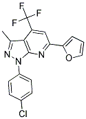 1-(4-CHLOROPHENYL)-6-(2-FURYL)-3-METHYL-4-(TRIFLUOROMETHYL)-1H-PYRAZOLO[3,4-B]PYRIDINE Struktur