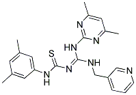 (Z)-1-(3,5-DIMETHYLPHENYL)-3-((4,6-DIMETHYLPYRIMIDIN-2-YLAMINO)(PYRIDIN-3-YLMETHYLAMINO)METHYLENE)THIOUREA Struktur