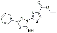 ETHYL 2-(2-IMINO-5-PHENYL-1,3,4-THIADIAZOL-3(2H)-YL)-1,3-THIAZOLE-4-CARBOXYLATE Struktur