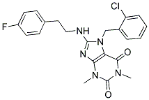 7-(2-CHLOROBENZYL)-8-(4-FLUOROPHENETHYLAMINO)-1,3-DIMETHYL-1H-PURINE-2,6(3H,7H)-DIONE Struktur