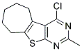 4-CHLORO-2-METHYL-6,7,8,9-TETRAHYDRO-5H-CYCLOHEPTA[4,5]THIENO[2,3-D]PYRIMIDINE Struktur