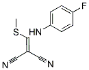 2-[(4-FLUOROANILINO)(METHYLSULFANYL)METHYLENE]MALONONITRILE Struktur