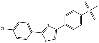 2-(4-CHLOROPHENYL)-4-[4-(METHYLSULFONYL)PHENYL]-1,3-THIAZOLE Struktur